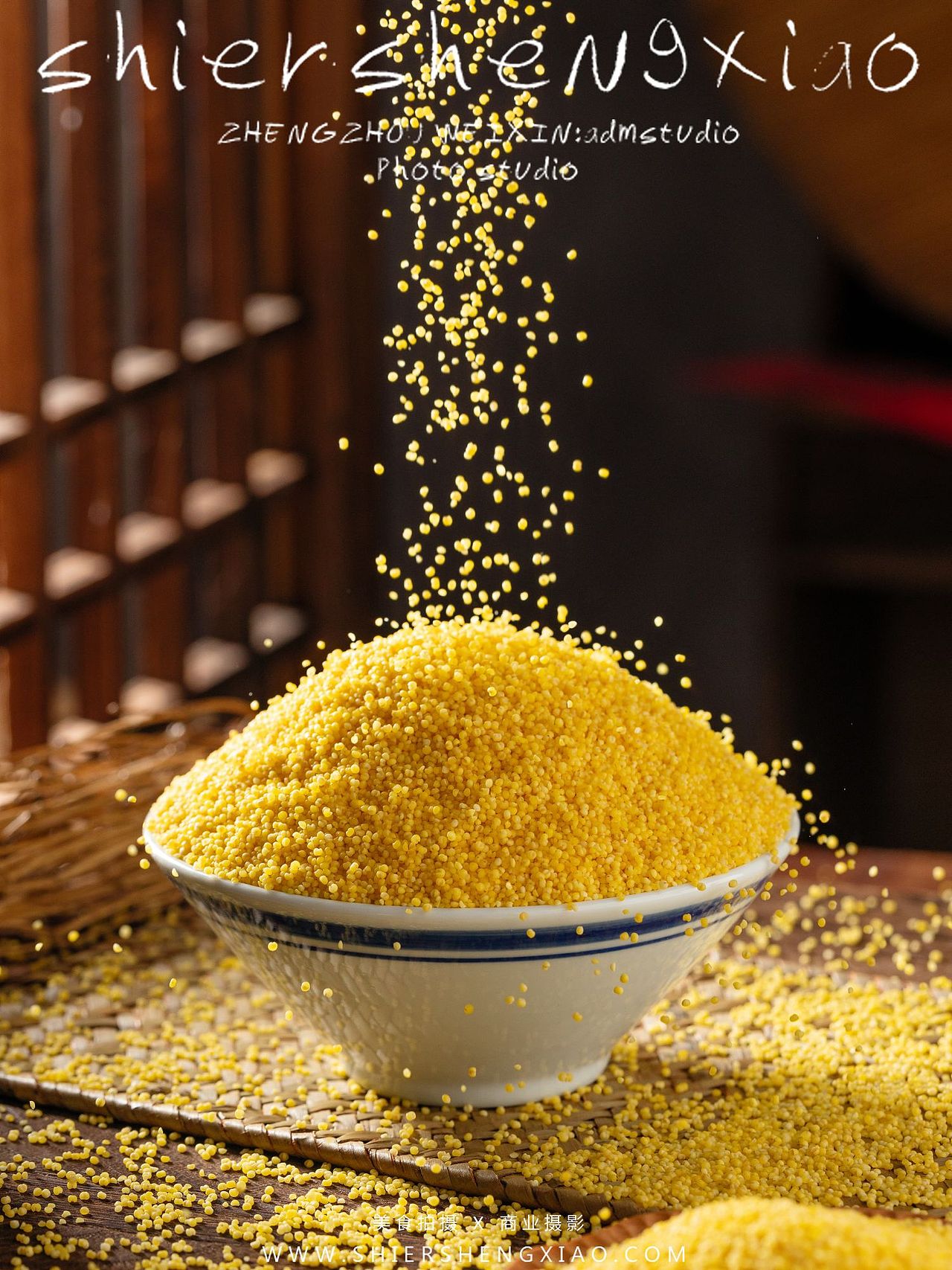 给谷子小米拍组金黄色复古微距写真（图ZMzY0NDM0NjUy） - 美食摄影 - 站酷设计师张廓原创素材 - 站酷ZCOOL