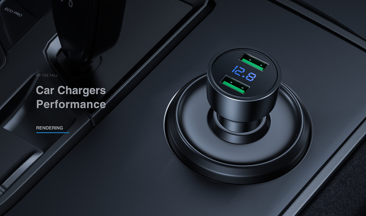 一组车充渲染图（图ZMjEwMDQ2MTQw） - 产品 - 站酷设计师TheFall原创素材 - 站酷ZCOOL