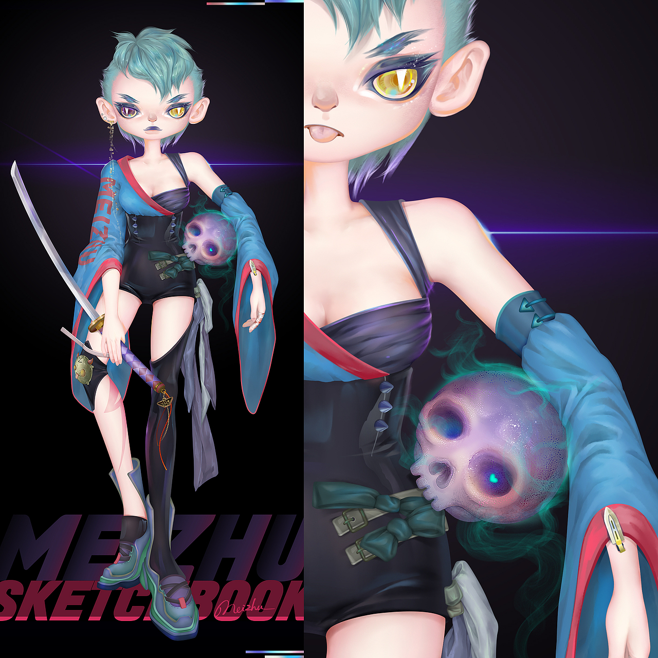 OC設定｜個人練習（圖ZMjYzODQxNDg4） - 創(chuàng)作習作 - 站酷設計師美豬原創(chuàng)素材 - 站酷ZCOOL