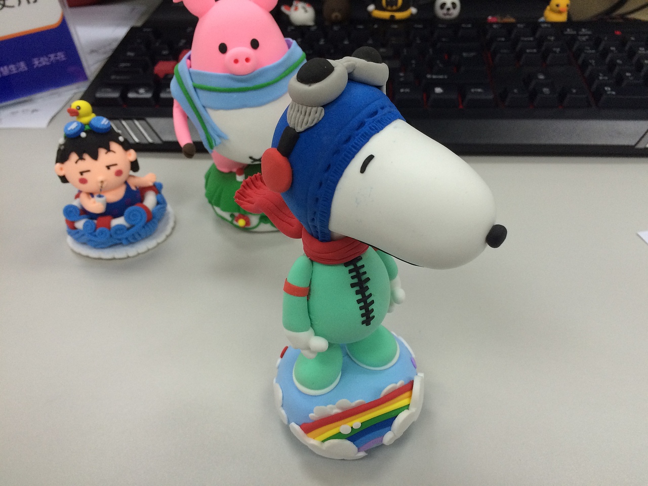 纸粘土，SNOOPY,戴围巾的小猪，summer樱桃小丸子（图ZMjk0MTY5MjA=） - 手办/模玩 - 站酷设计师why兔原创素材 - 站酷ZCOOL
