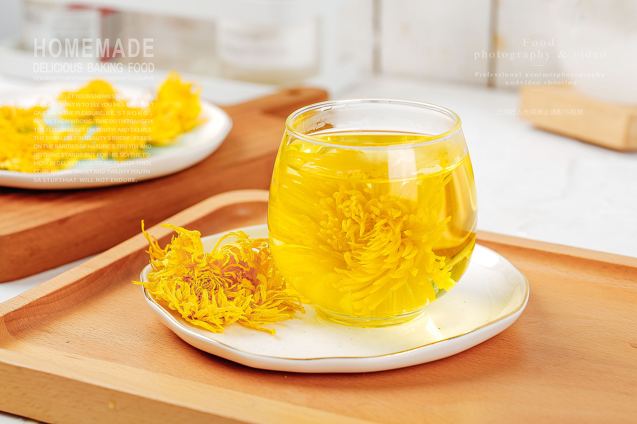 大黄菊拍摄拍照摄影 花茶定制拍摄 大皇菊商业广告摄影