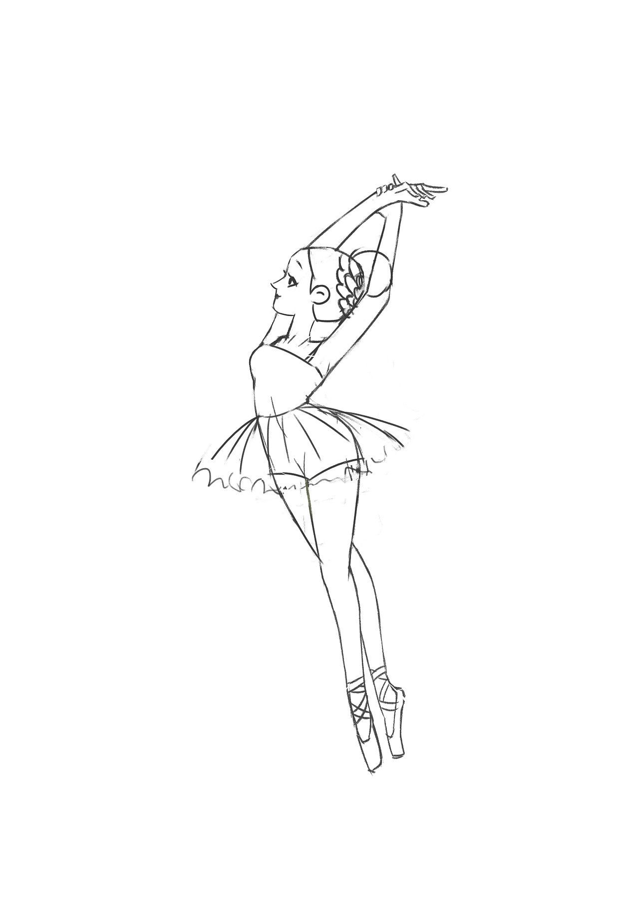 芭蕾舞图画手绘图片