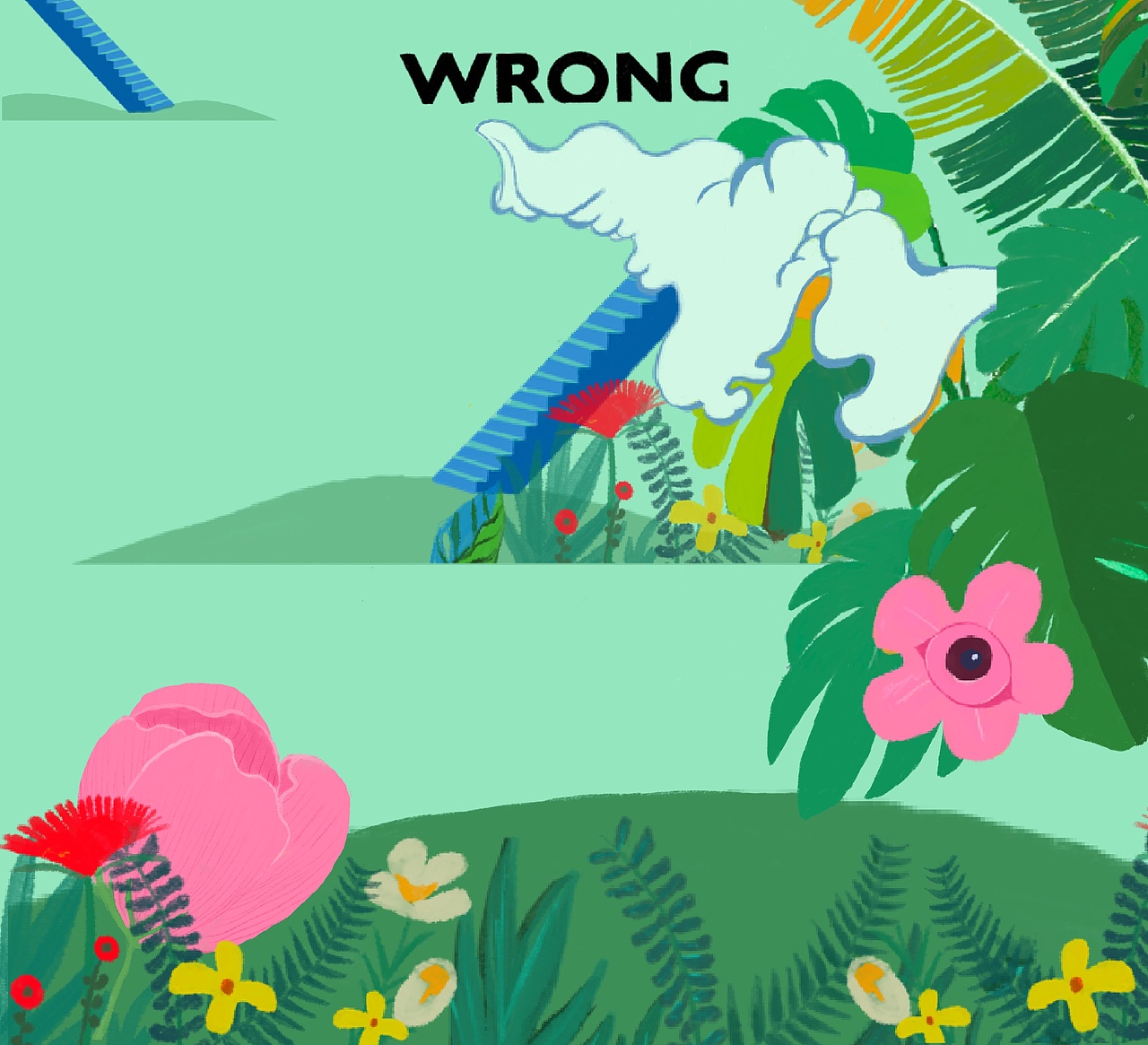 wrong时尚品牌合作“绿洲”插画（图ZMjkwMjA1Mzgw） - 商业插画 - 站酷设计师小野M原创素材 - 站酷ZCOOL