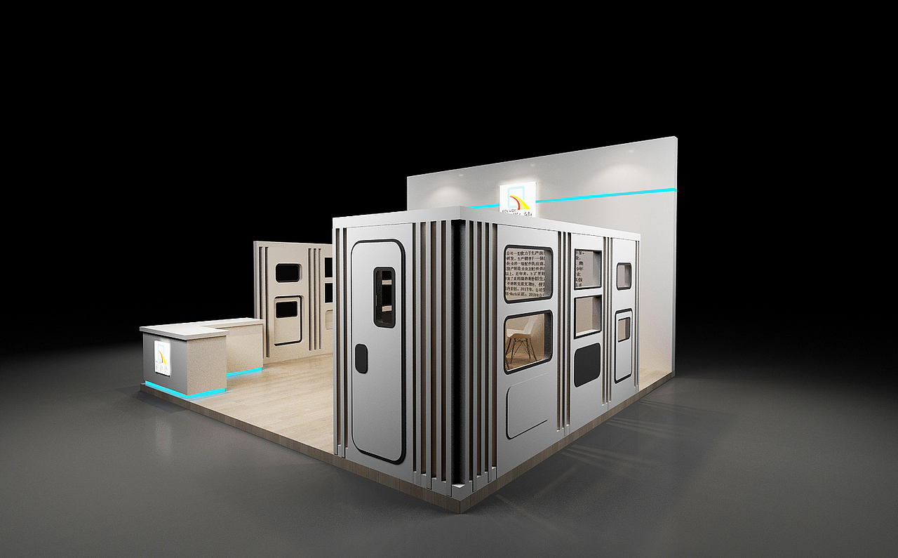 柏路德简约风白色系展位