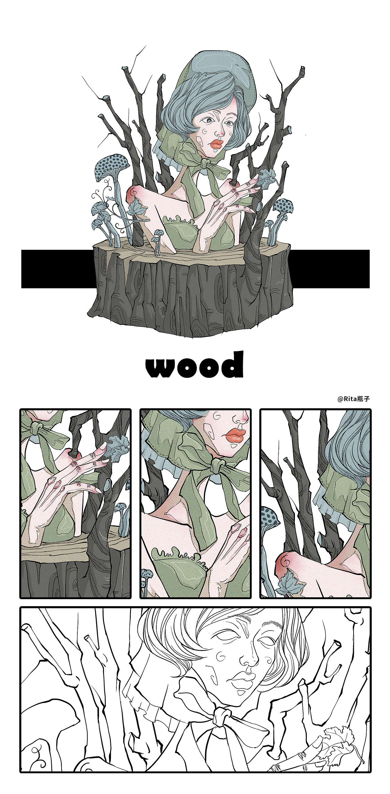 五行-金木水火土（图ZMTk5NjM5OTE2） - 商业插画 - 站酷设计师Rita瓶子原创素材 - 站酷ZCOOL