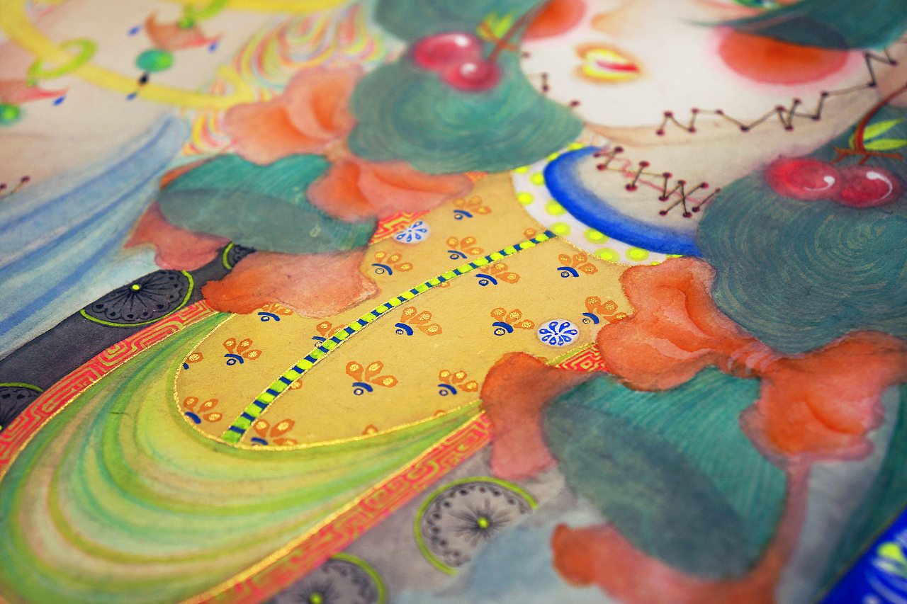 《如幻星.岁三百山蛟童女.祭月娥》白中南颜彩—人川集