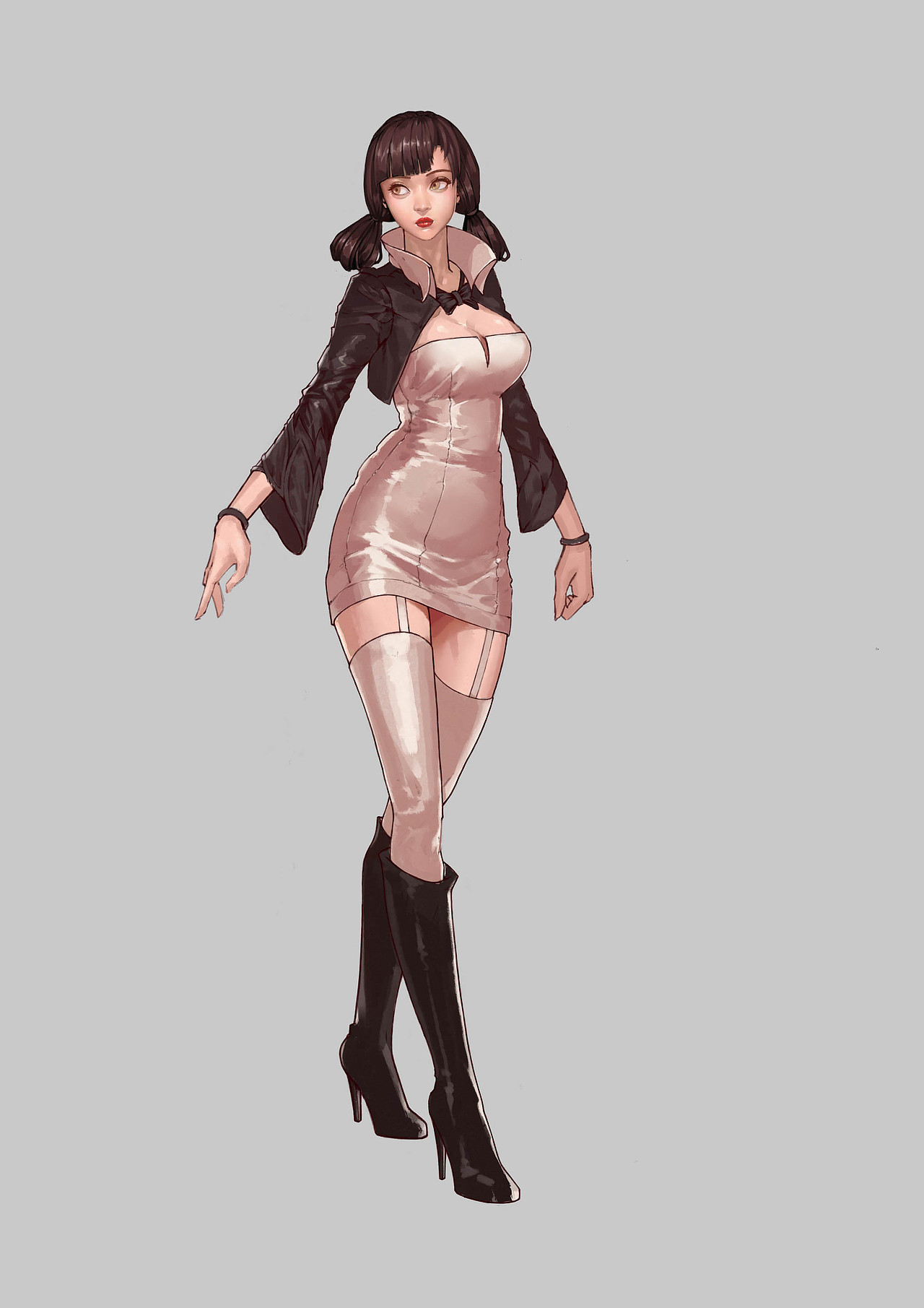 旗袍|插画|游戏原画|孙行_原创作品-站酷zcool