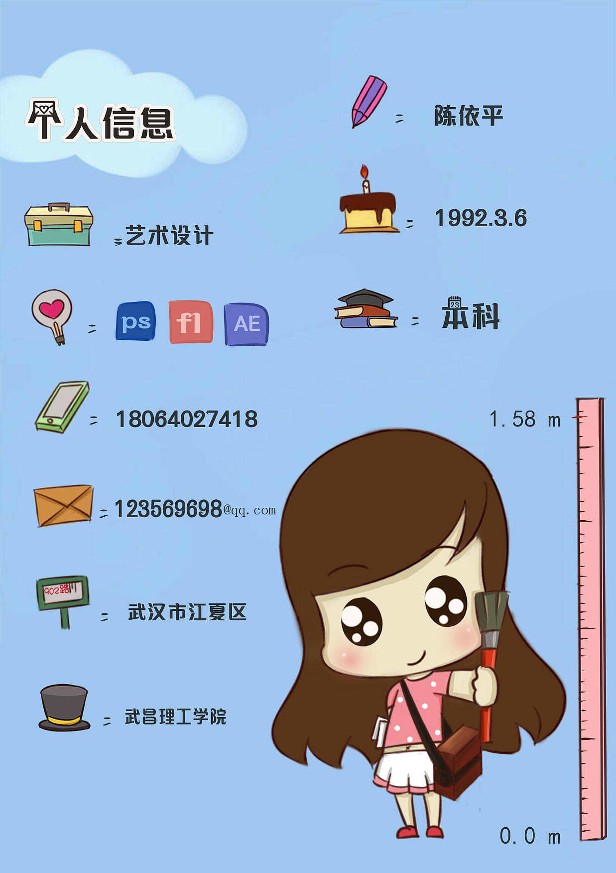 蘑菇小姐的手绘简历.