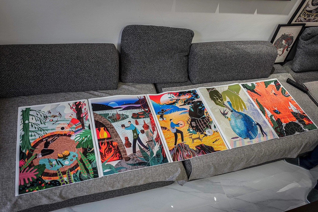 傣陶藝術(shù)家邱以勝個(gè)人品牌插畫（圖ZMjQ1MTMyMDg0） - 商業(yè)插畫 - 站酷設(shè)計(jì)師阿蚌Boom原創(chuàng)素材 - 站酷ZCOOL