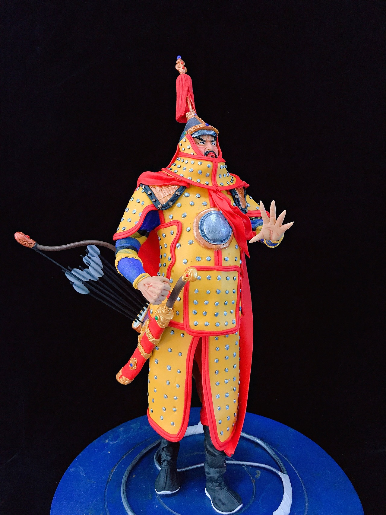 康健面塑作品《萨布素将军》