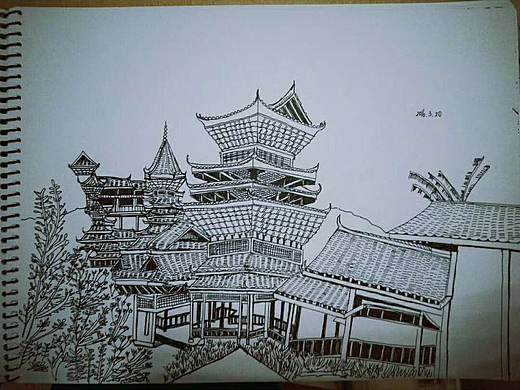 贵州黔东南侗寨速写