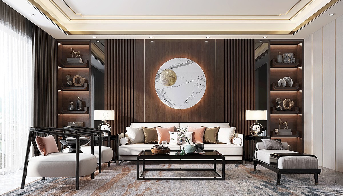 新中式风格（图ZMjI2NDExOTgw） - VR设计 - 站酷设计师效果图制作小静原创素材 - 站酷ZCOOL