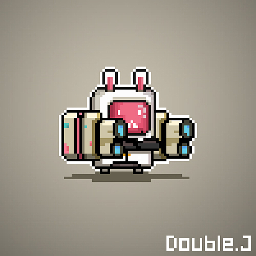 举报5分享原创作品插画像素画元气骑士机甲游戏皮肤皮肤设计《像素明