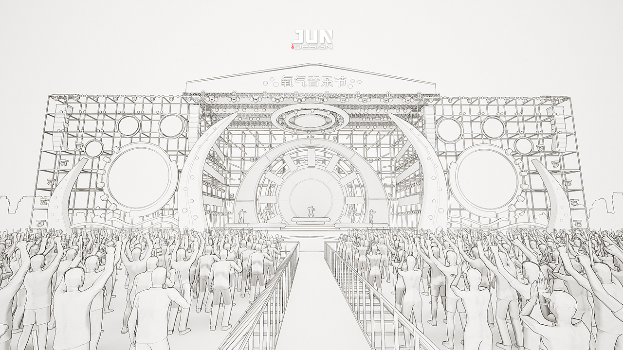 百草味氧气音乐节舞美设计