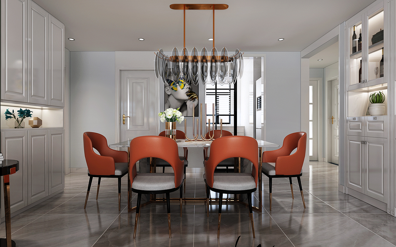 济南万泰装饰绿地国际城133平现代轻奢风格案例