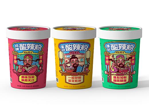 桐裕粉坊酸辣粉包装：萌化包公，扛起“吃货无罪”大旗