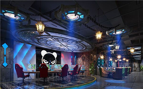 《熊猫主题网咖吧》 成都特色主题网咖设计|成都专业主题网咖装修
