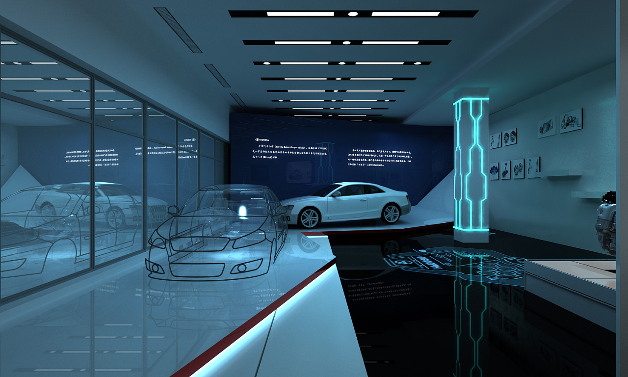一个高端的汽车展厅|空间|家装设计|Y一设计 - 原创作品 - 站酷 (ZCOOL)