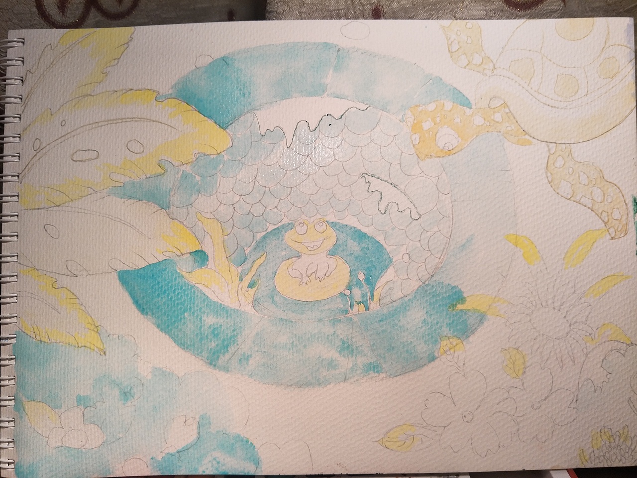 井底之蛙（图ZMTQ3NTQ2MjE2） - 绘画 - 站酷设计师麻雀仙子原创素材 - 站酷ZCOOL