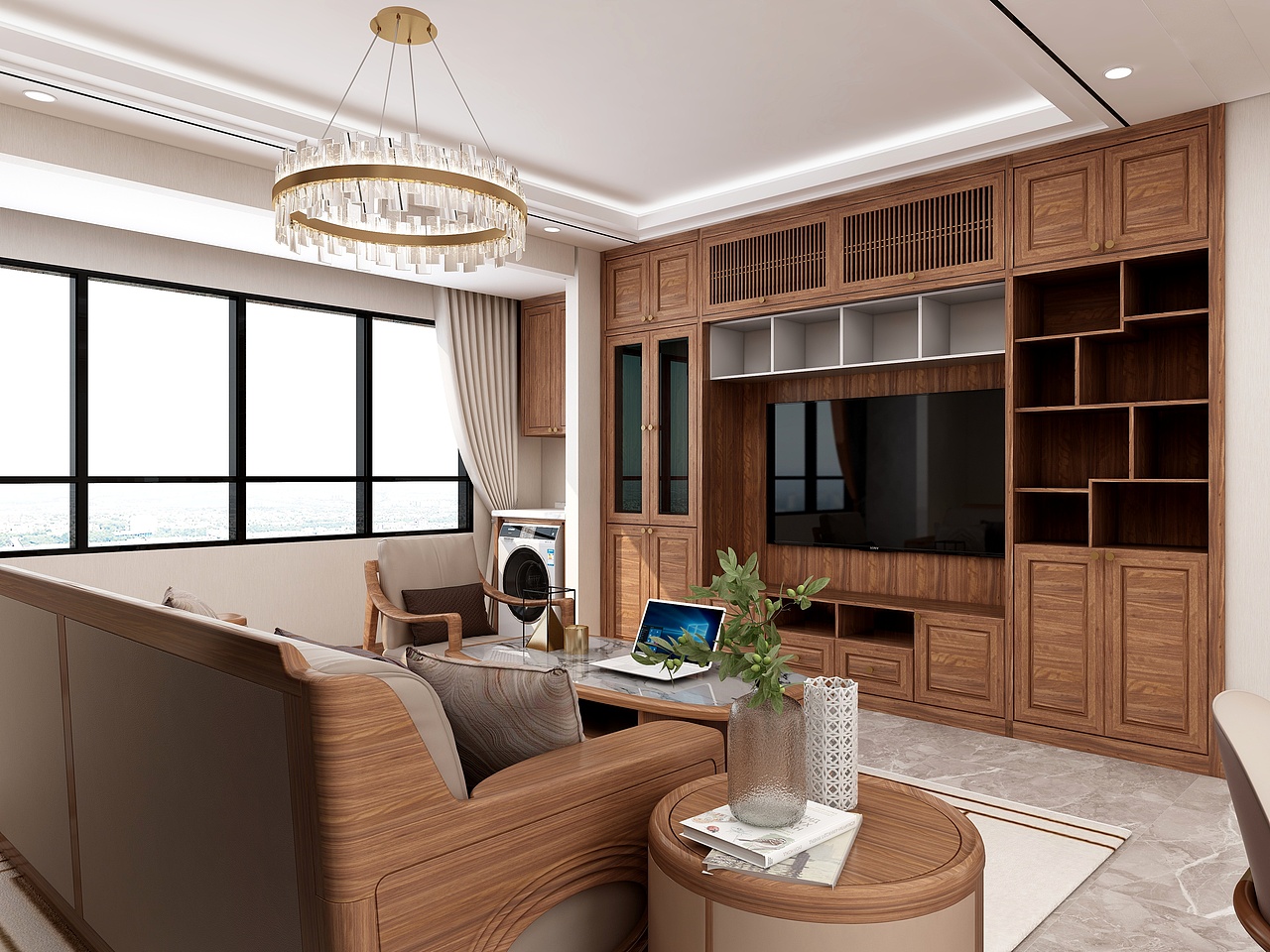 现代简约I客厅主卧