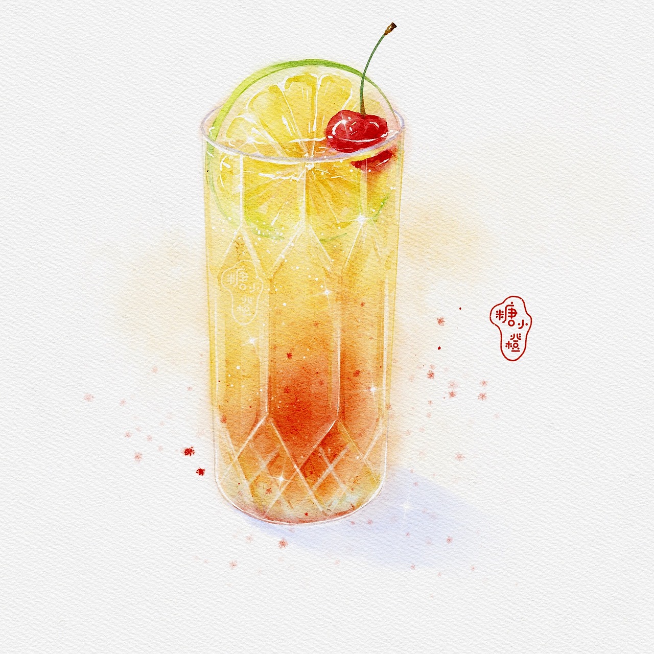 ipad水彩 冰饮系列 原创