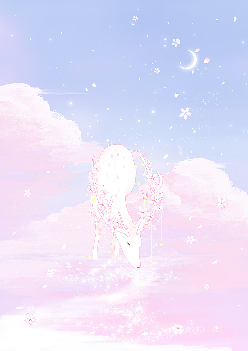 鹿鸣（图ZMjUyNDc4NDA0） - 商业插画 - 站酷设计师点意原创素材 - 站酷ZCOOL