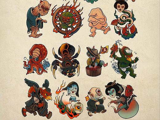 妖怪小战争浮世绘妖怪插画