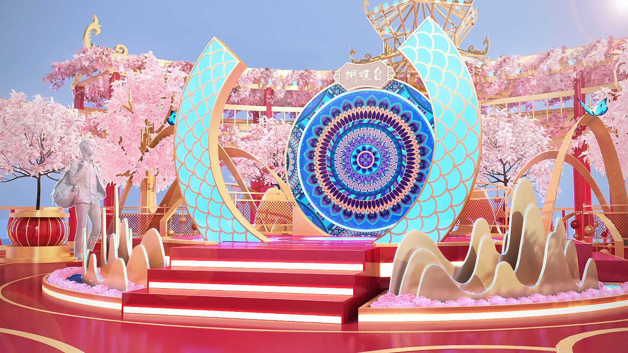 美陈 景观 商业体 《民族大舞台》|空间|景观设计|little力拓 - 原创