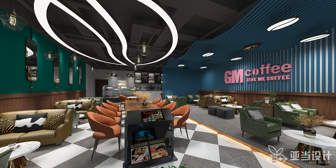 咖啡厅设计（图ZMjEwNTM4NTY4） - 家装设计 - 站酷设计师亚当设计原创素材 - 站酷ZCOOL