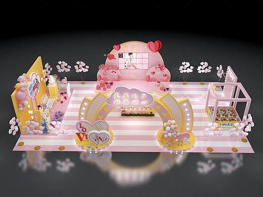 粉色系桃你欢心网红美陈装饰