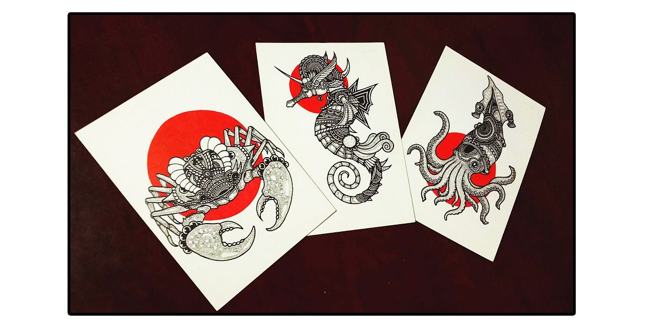 《红日》系列 第二弹（图ZMTAyMzQ0NDY0） - 新锐潮流插画 - 站酷设计师墩小贤原创素材 - 站酷ZCOOL