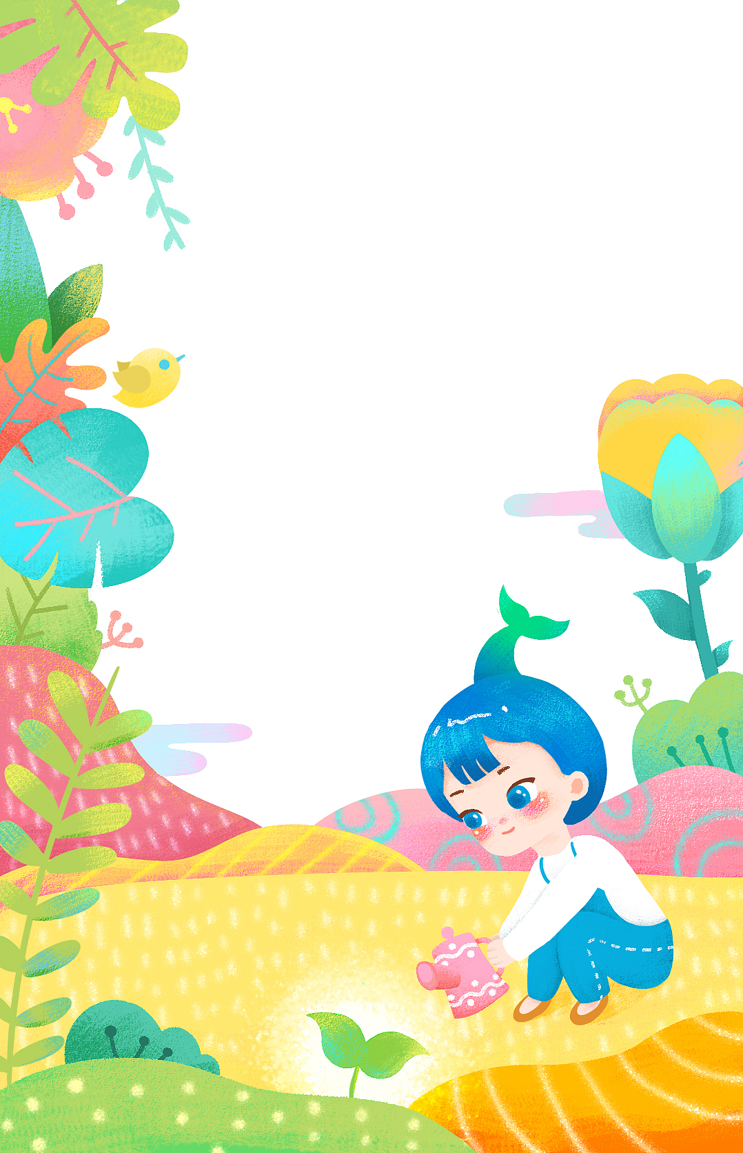 鲸妞儿系列插画壁纸（图ZMTIwNDQyNjg0） - 商业插画 - 站酷设计师lx_xxl原创素材 - 站酷ZCOOL
