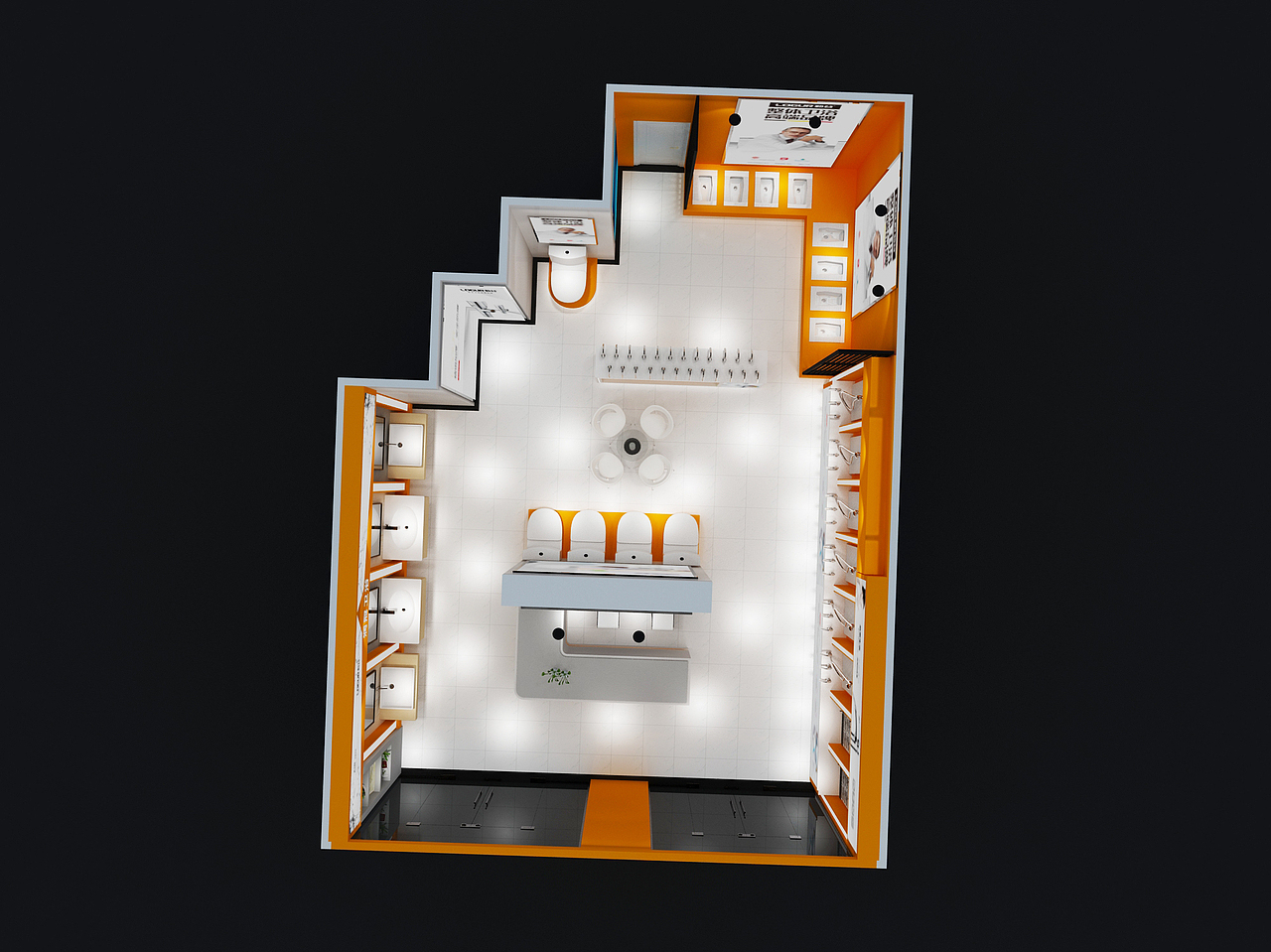 润冠卫浴门店3d效果图