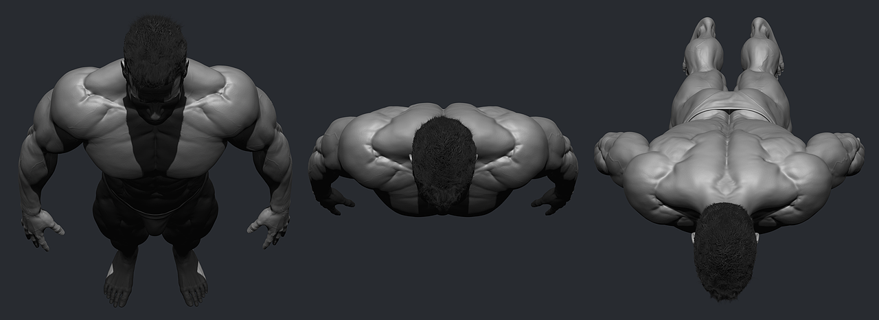 zbrush雕刻男人体