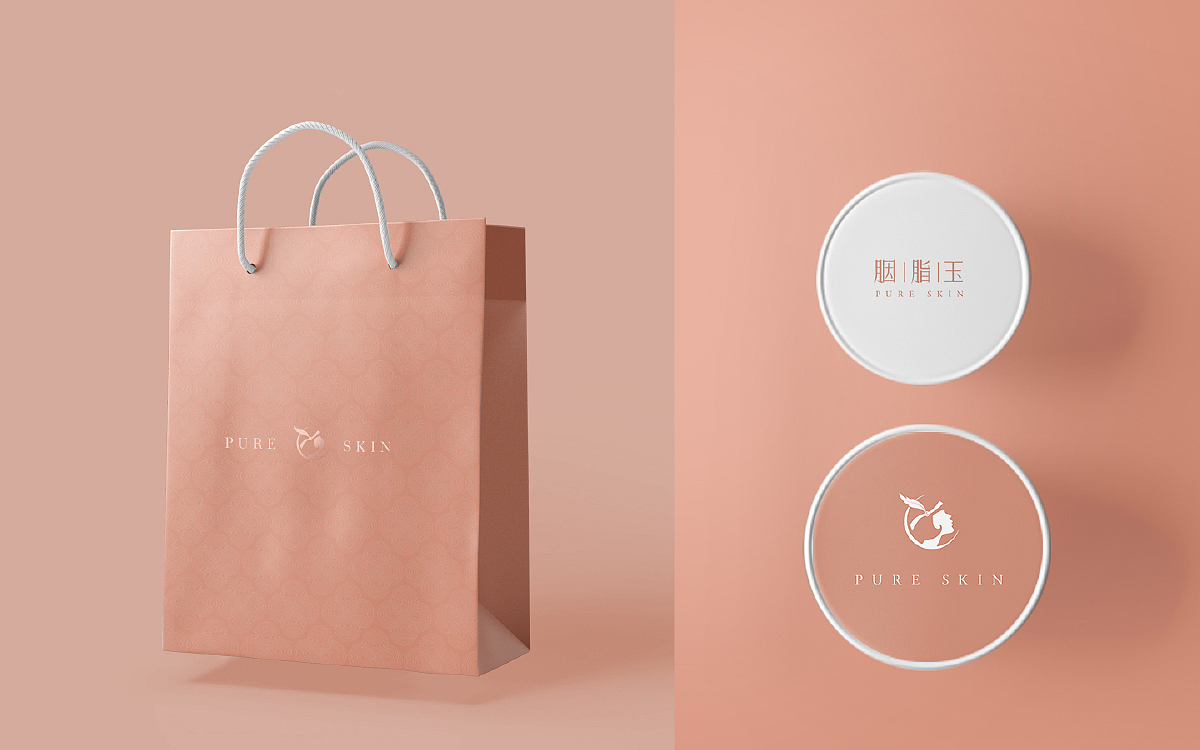 胭脂玉护肤品全案logo设计包装设计详情页面设计