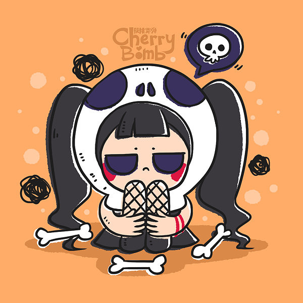 一组万圣节小图（图ZNjIyNTM5Mjg=） - 艺术插画 - 站酷设计师叶贝拉原创素材 - 站酷ZCOOL