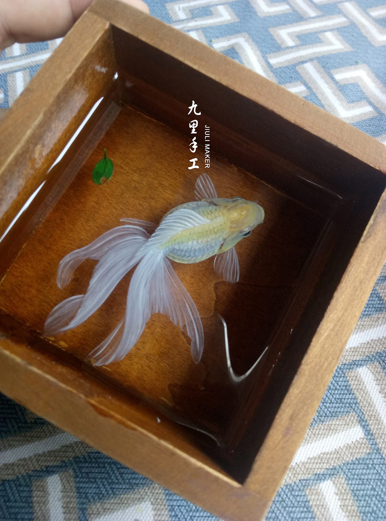 3d树脂画树脂画金鱼摆件礼物