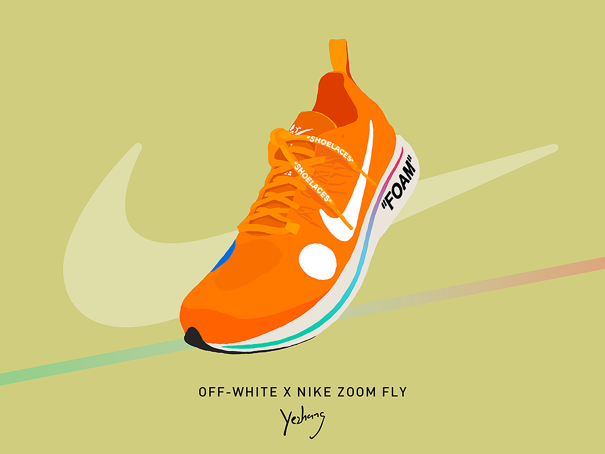 球鞋插画“OFF WHITE x NIKE”