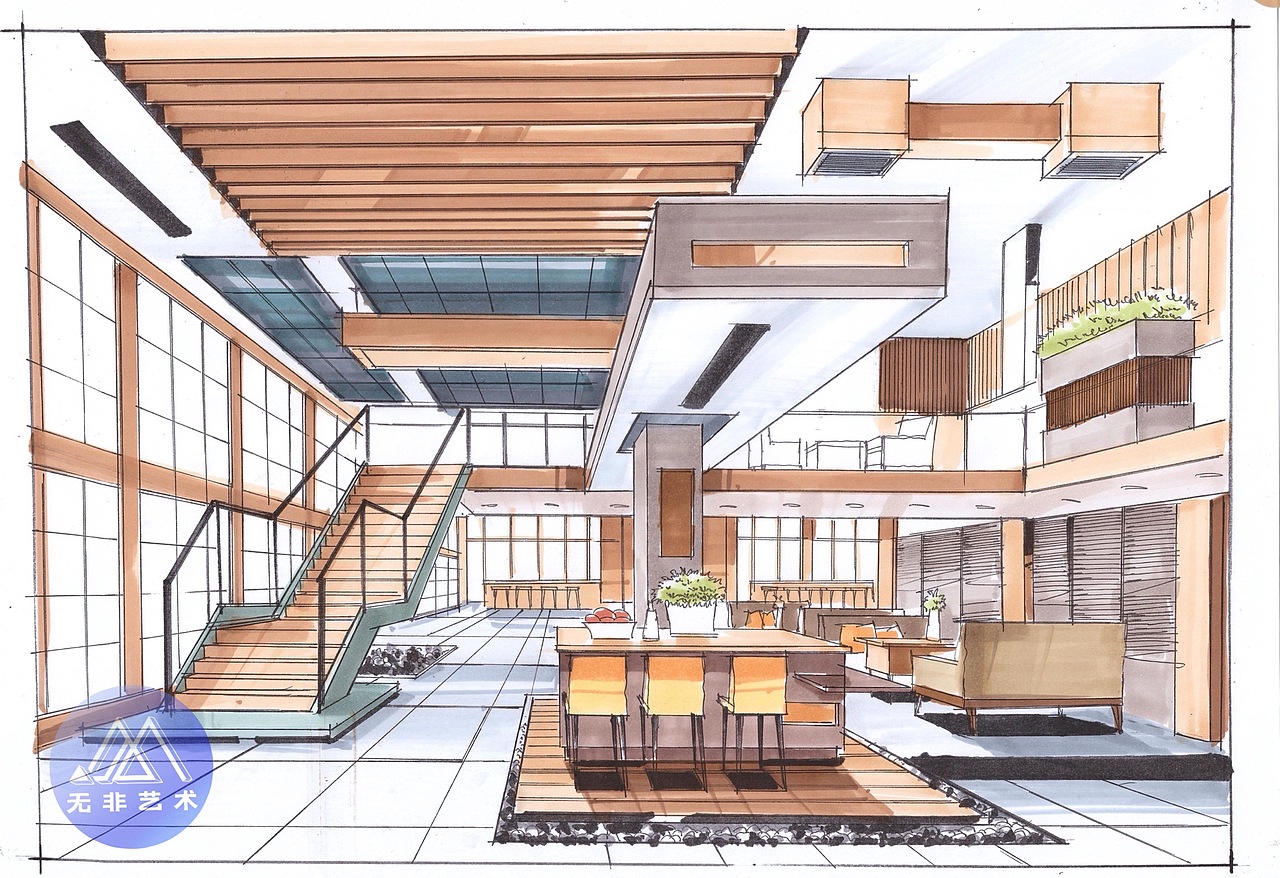 室内设计考研｜快题设计效果图