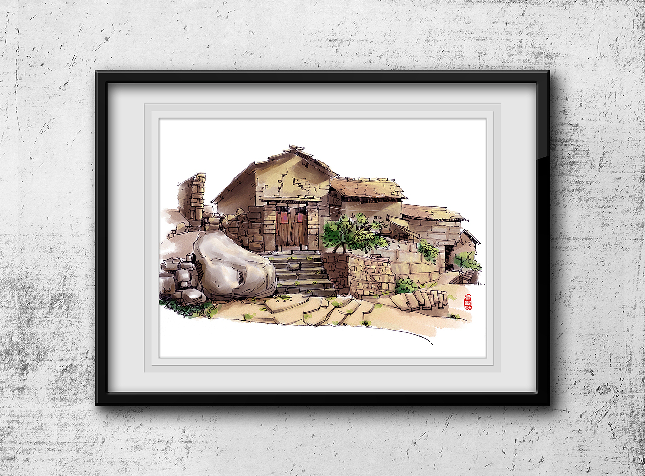 太行石板巖村（圖ZOTk2NzMwMzY=） - 創(chuàng)作習(xí)作 - 站酷設(shè)計師Graymon原創(chuàng)素材 - 站酷ZCOOL