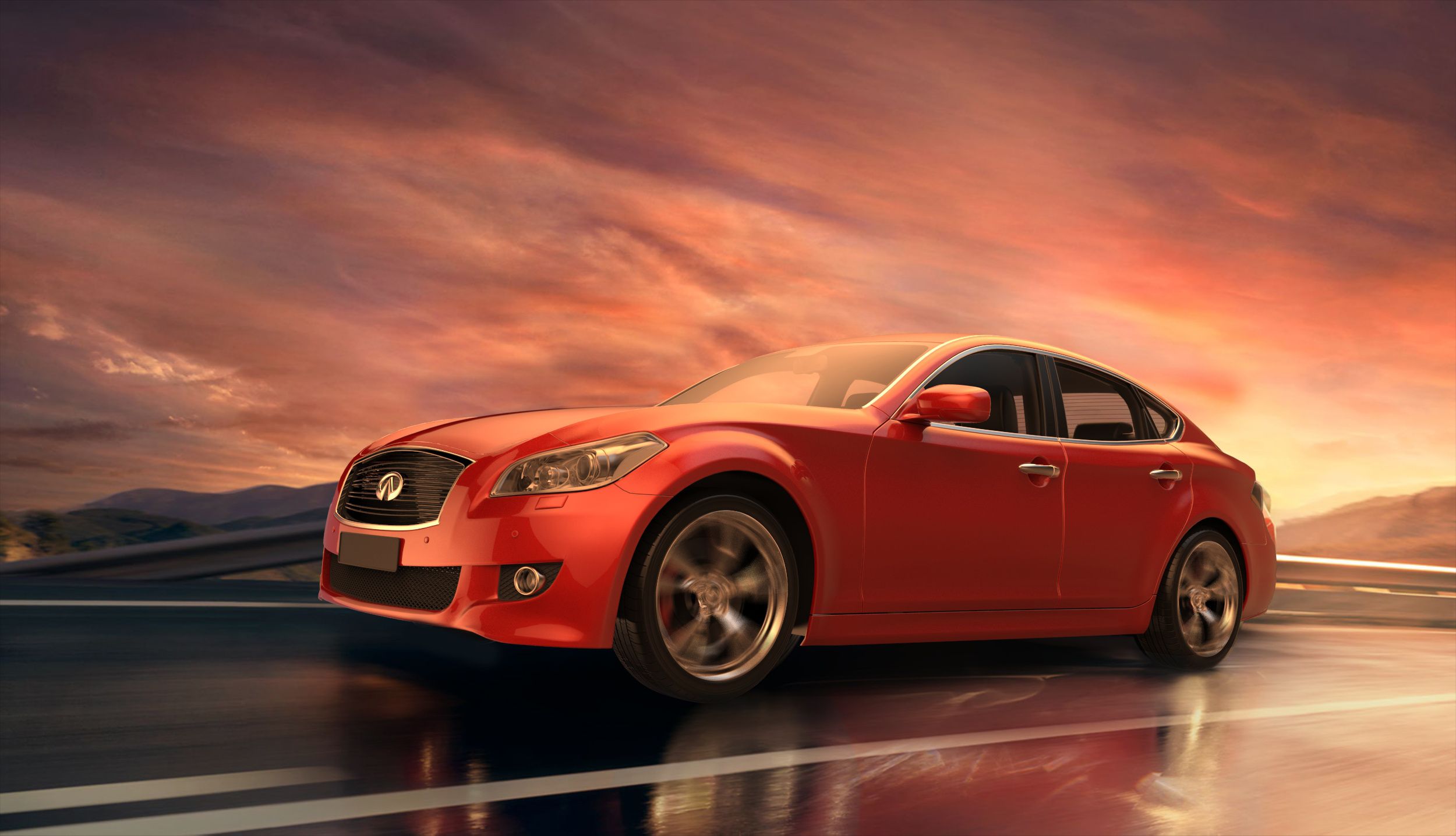 汽车渲染效果图,练习练习