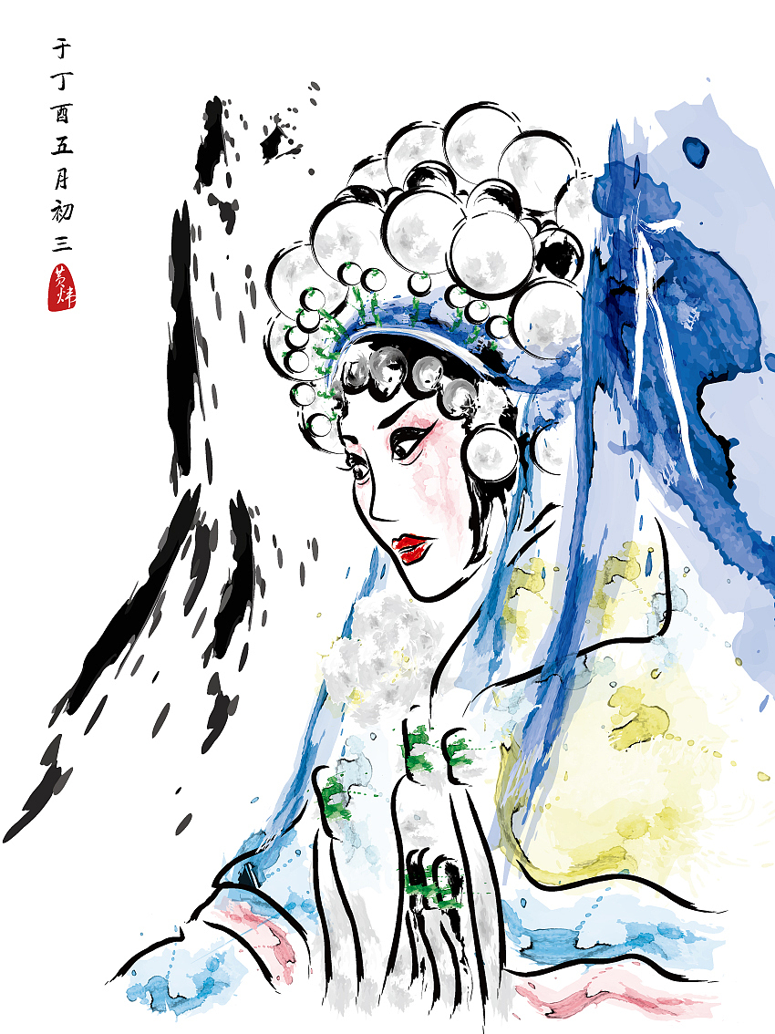 京剧系列（图ZODQ1MTI3MjA=） - 创作习作 - 站酷设计师他们都叫我排长原创素材 - 站酷ZCOOL