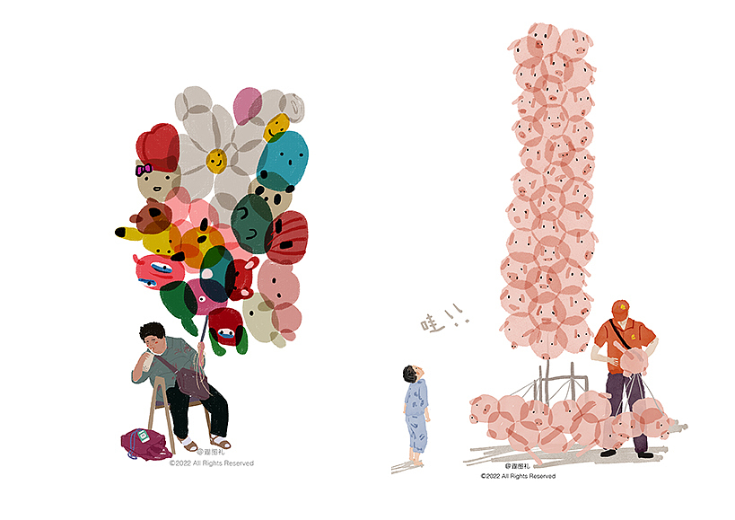 小清新绘本风插画