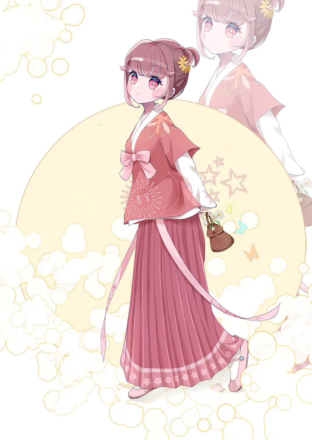 汉服小姐姐 中秋主题|插画|创作习作|麦宝饱_原创作品-站酷(zcool)