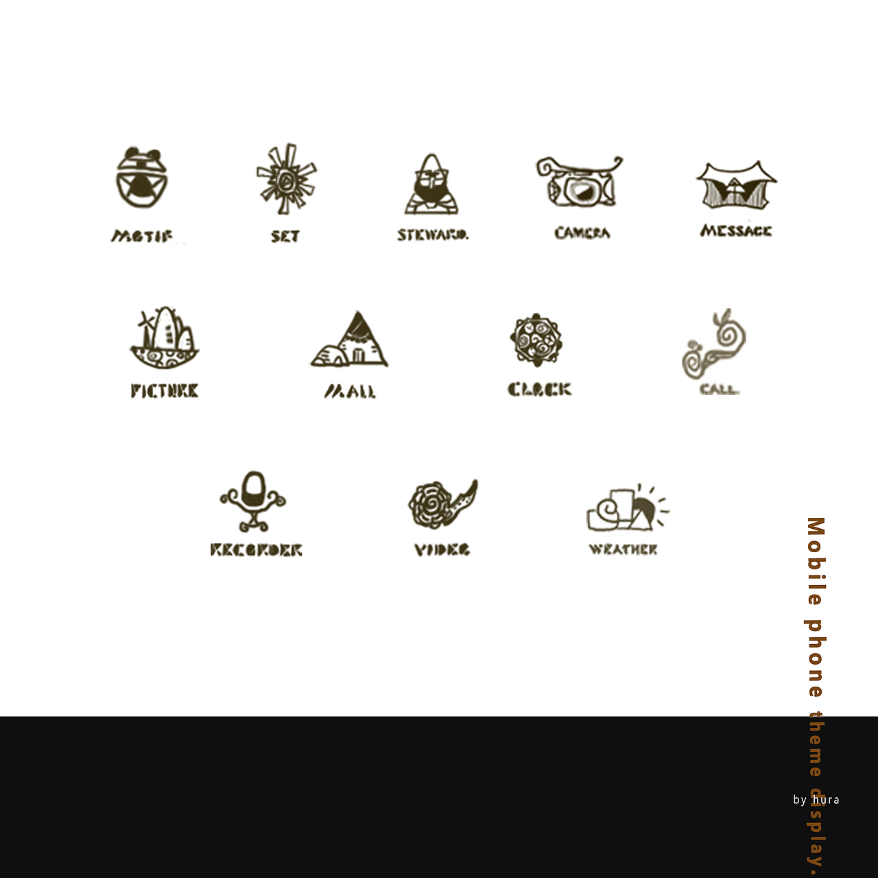 《凯尔经的秘密》手机主题,ui图标设计