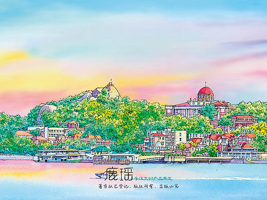 鹿瑶文创//鹿瑶笔下的厦门水彩手绘