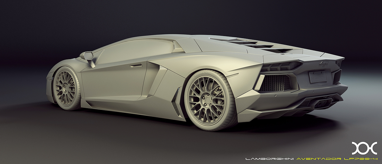 3DMAX建模Lamborghini Aventador LP700-4