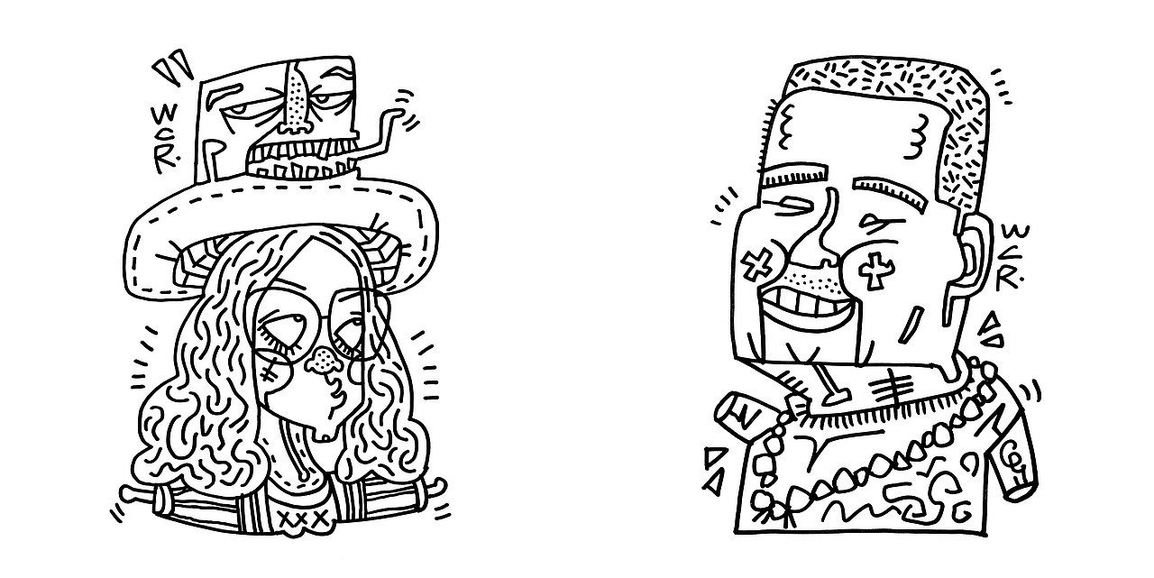 FaceDoodle│怪相涂鸦（图ZNjQ1ODE1NTY=） - 艺术插画 - 站酷设计师王晨睿原创素材 - 站酷ZCOOL