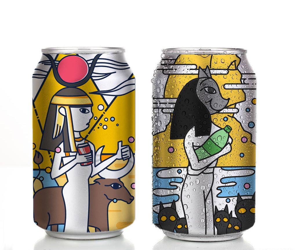 埃及插画及饮料瓶包装（图ZMTEzMDczMjMy） - 生活用品 - 站酷设计师Zzz_脆脆鱬原创素材 - 站酷ZCOOL