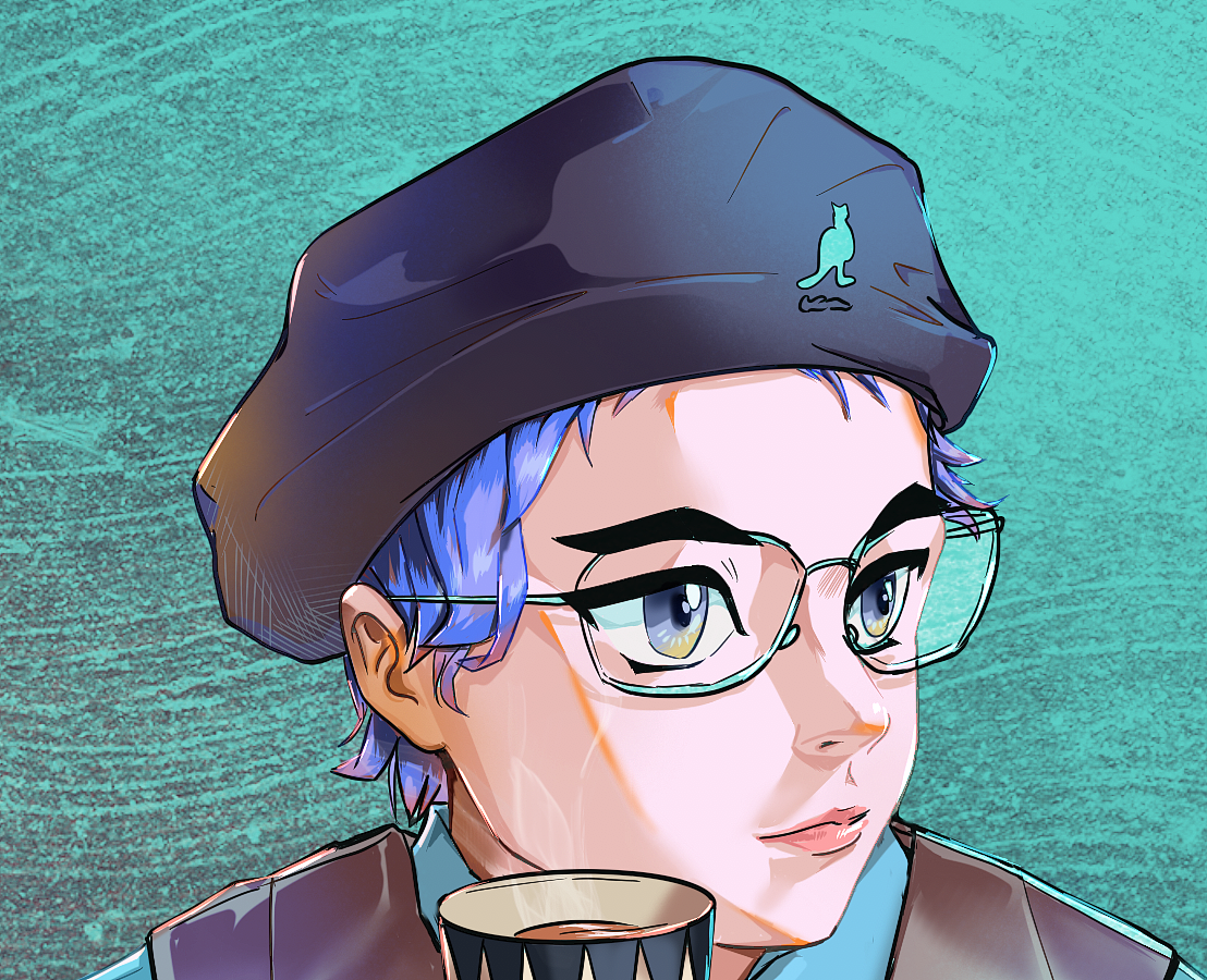 【procreate教程】喝咖啡的少年 by ipadpro